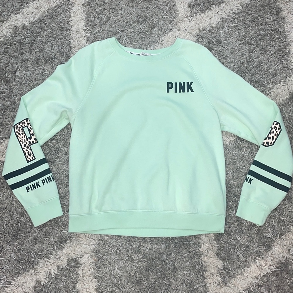 PINK Victoria’s Secret sweatshirt mint green sizeM